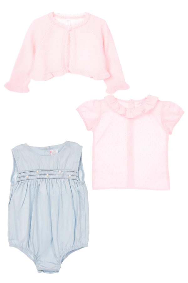 Conjunto para Bebé Niña Body Jeans y Bolero en Rosa - Imagen 2