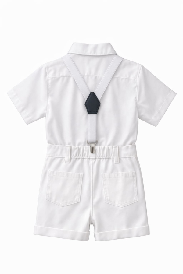 Conjunto de Bautizo para Bebé Niño Pequeño Caballero Blanco - Imagen 4