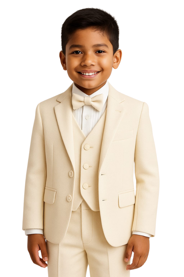 Terno de Promocion Niño Beige Hueso
