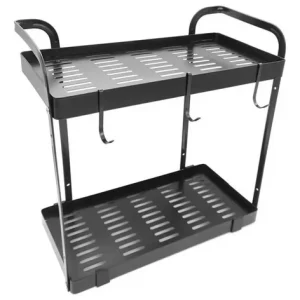 ESTANTE ORGANIZADOR 2 PISOS METAL NEGRO 57915477