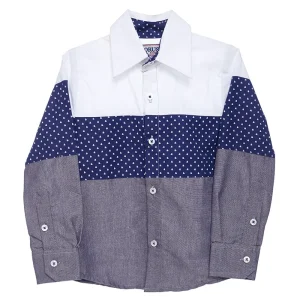 Camisa para Niño Tricolor Manga Larga (DAÑADO)
