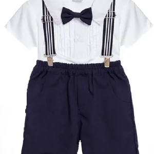 Conjunto para Bebe Niño Tirantes Pantalones cortos Azul GALA