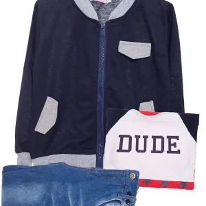 Conjunto para Niño 3 Piezas Camiseta Estampada de Estrellas (Dañado)