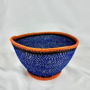 Cuenco Yute Bicolor Azul Naranja