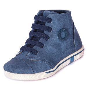 Zapatos para Niño Tipo botas con Pasadores Azul Acero