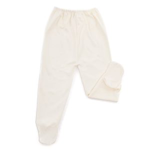 Pantalón con Pies para Bebé Crema