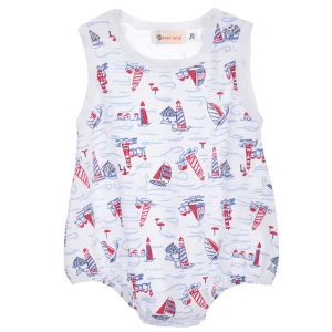 Body para Bebé Niño Blanco de Botes y Faros