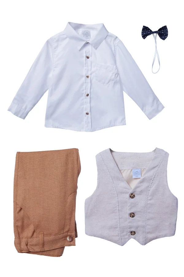 Conjunto para Bebe Niño 4 Piezas Andy Lino Camel - Imagen 3