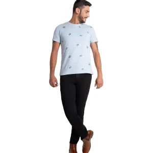 Camiseta para hombre color azul claro
