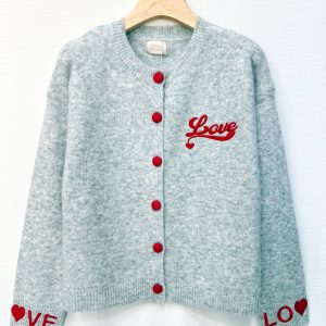 Chaqueta Cardigan Gris Love